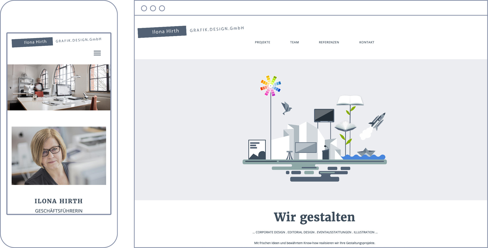 Webseite Ilona Hirth Grafik Design