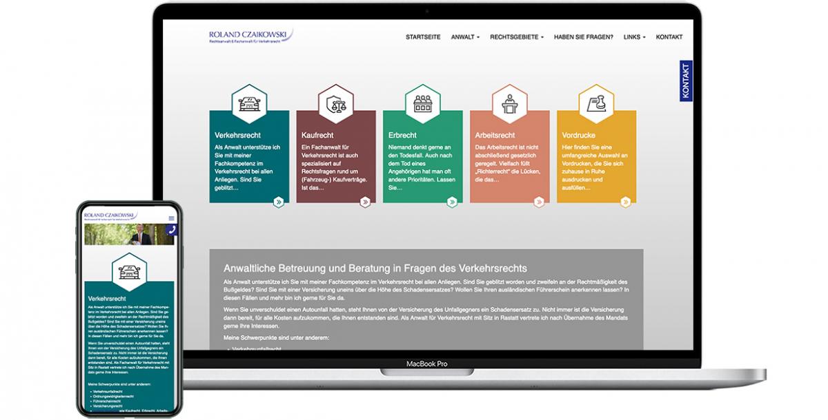 Webdesign: Rechtsanwalt Roland Czaikowski