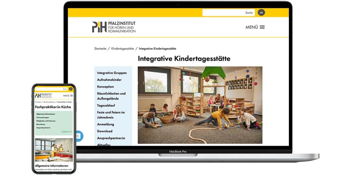 Webdesign: PIH - Pfalzinstitut für Hören und Kommunikation